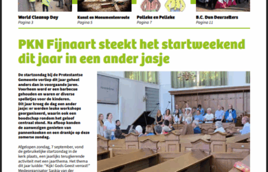 Verslag startzondag op de voorpagina van Fijnaart Lokaal