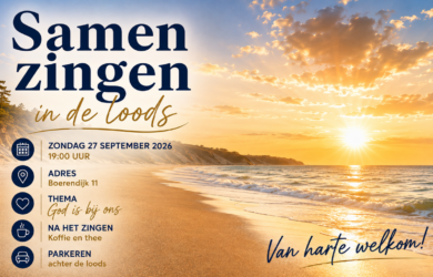 Samen zingen in de loods op 27 september
